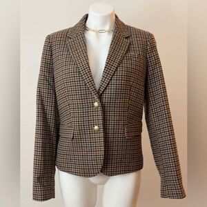 J. Crew Houndstooth Schoolboy Blazer size 14 NWOT